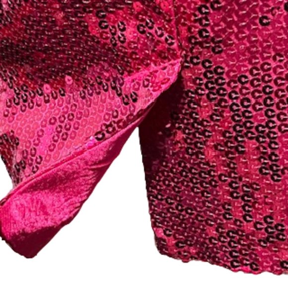 FOREVER 21 Hot Pink Fitted Sequin Dress Size Large NWT (Partial Tag) - Picture 15 of 16